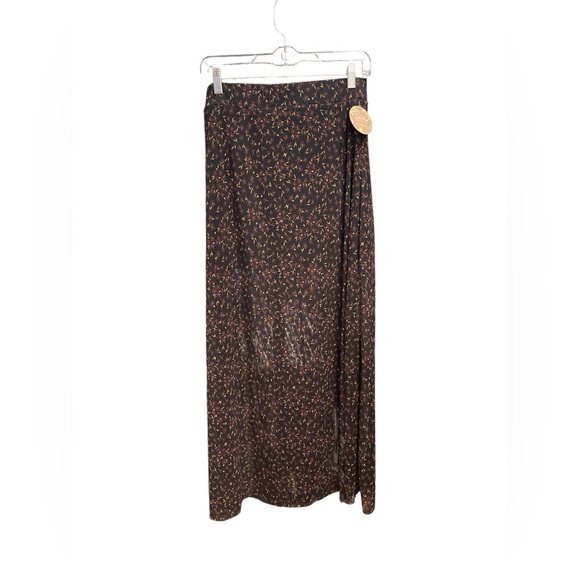 Free People Black Floral Maxi Skirt - Picture 1 of 6